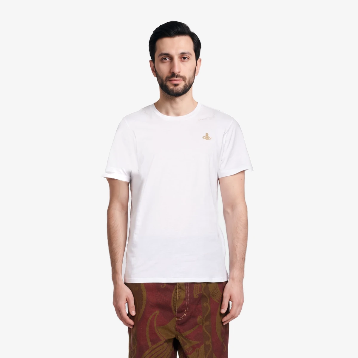 Vivienne Westwood White Embroidered Logo T-shirt in White