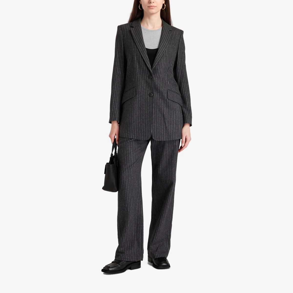 Charles Pinstriped Wool-Blend Blazer view 2