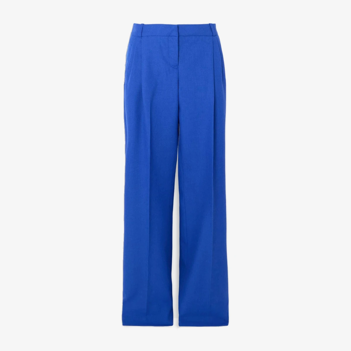 Coperni Pleated Virgin Wool Straight-Leg Pants in Blue