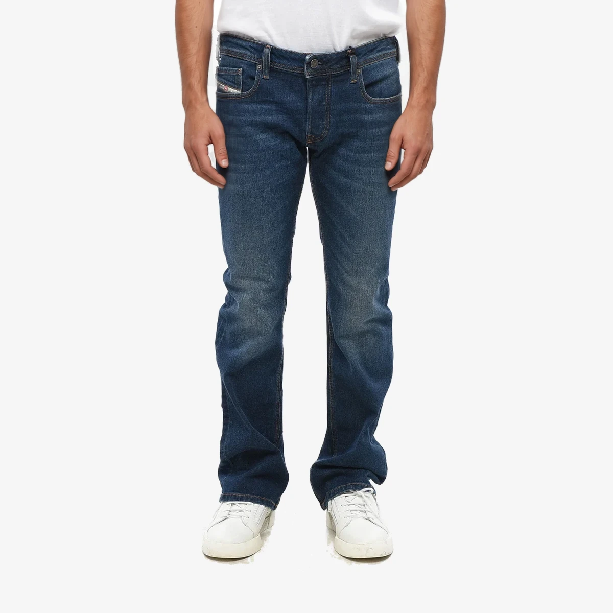 Diesel Bootcut Jeans ZATINY with Belt Loops 22cm in Blue