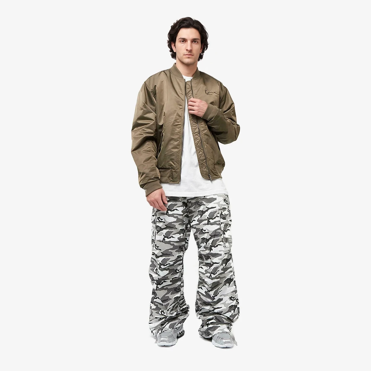 Karl Kani Cargo Trousers in Grey