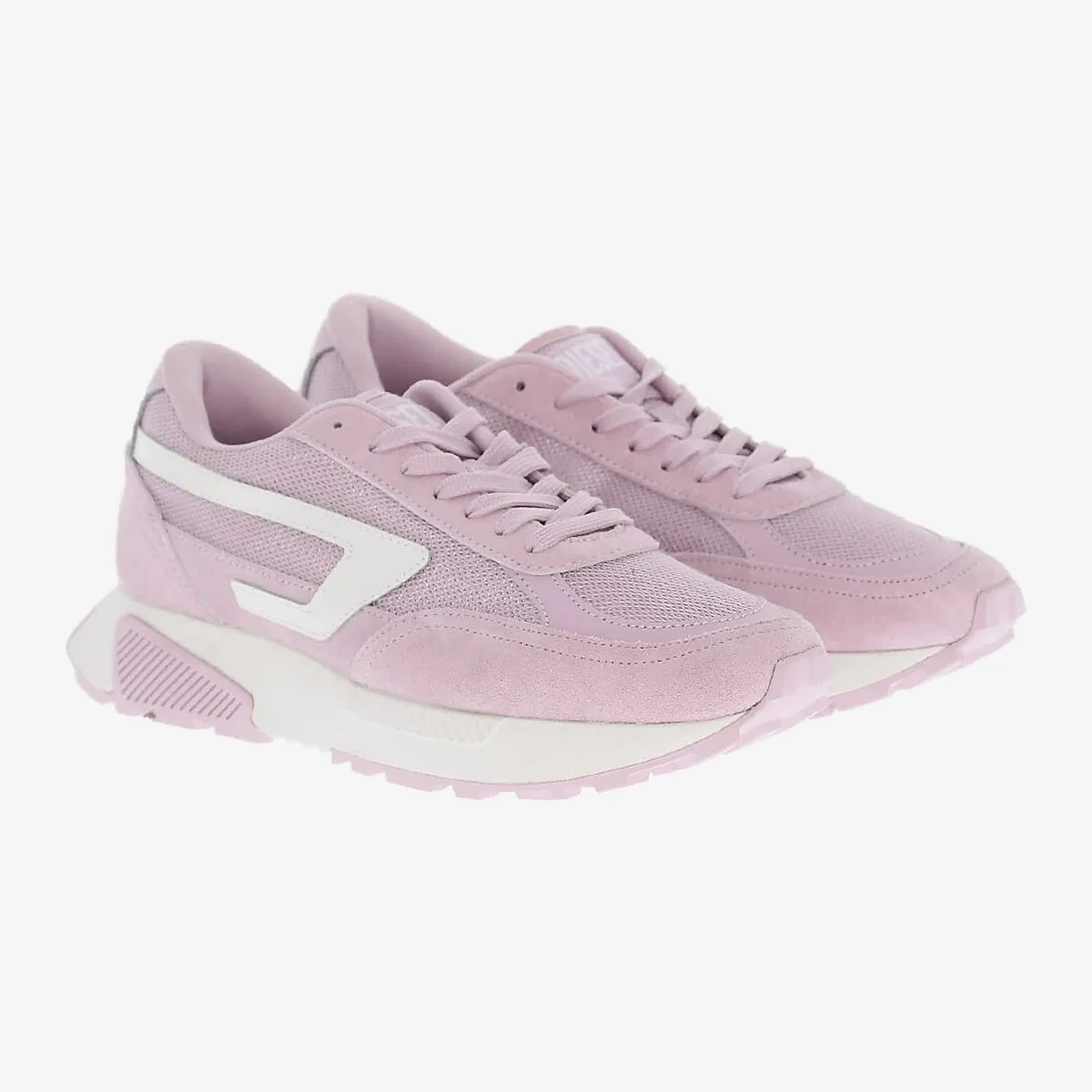 Diesel Fabric And Suede Low-Top Sneakers S-TYCHE in Pink