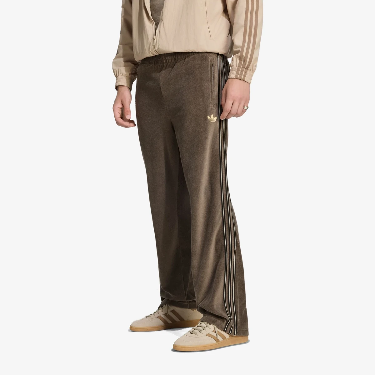 adidas Originals Firebird Velour Track Pants — Коричневый