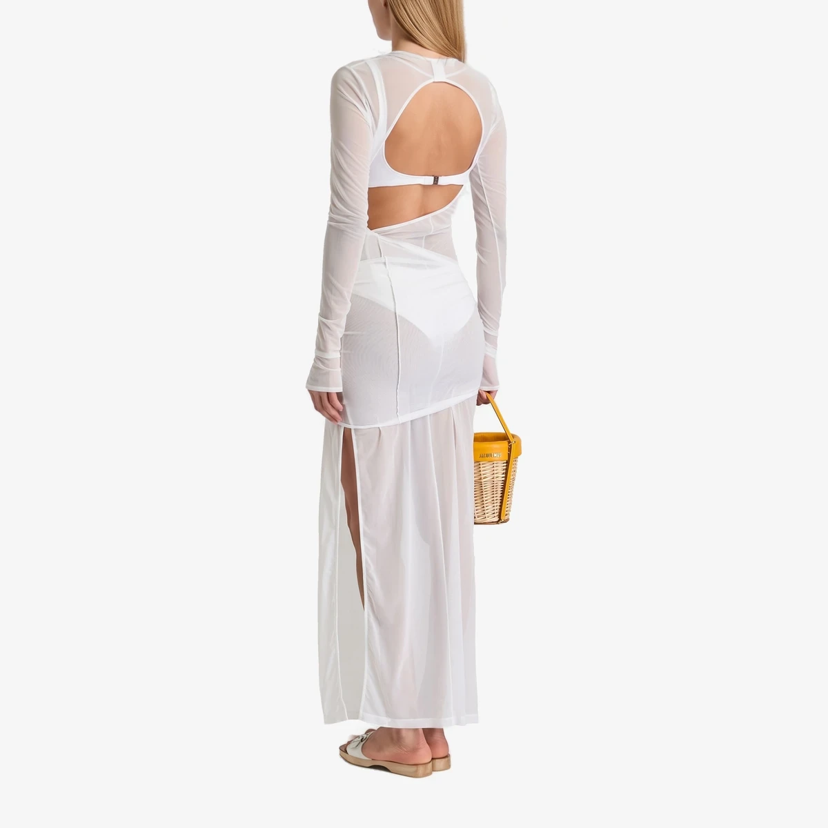 Piombone Draped Tulle Maxi Dress view 3