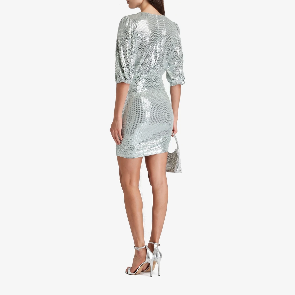 Ruched Sequined Jersey Mini Dress вид 2