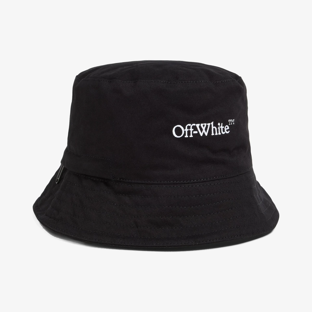 Off-White Embroidered cotton-twill bucket hat in Black