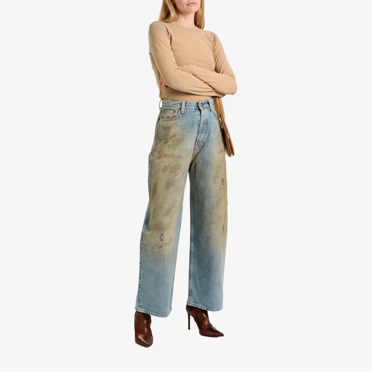 Cutout Stretch-Jersey Top вид 2