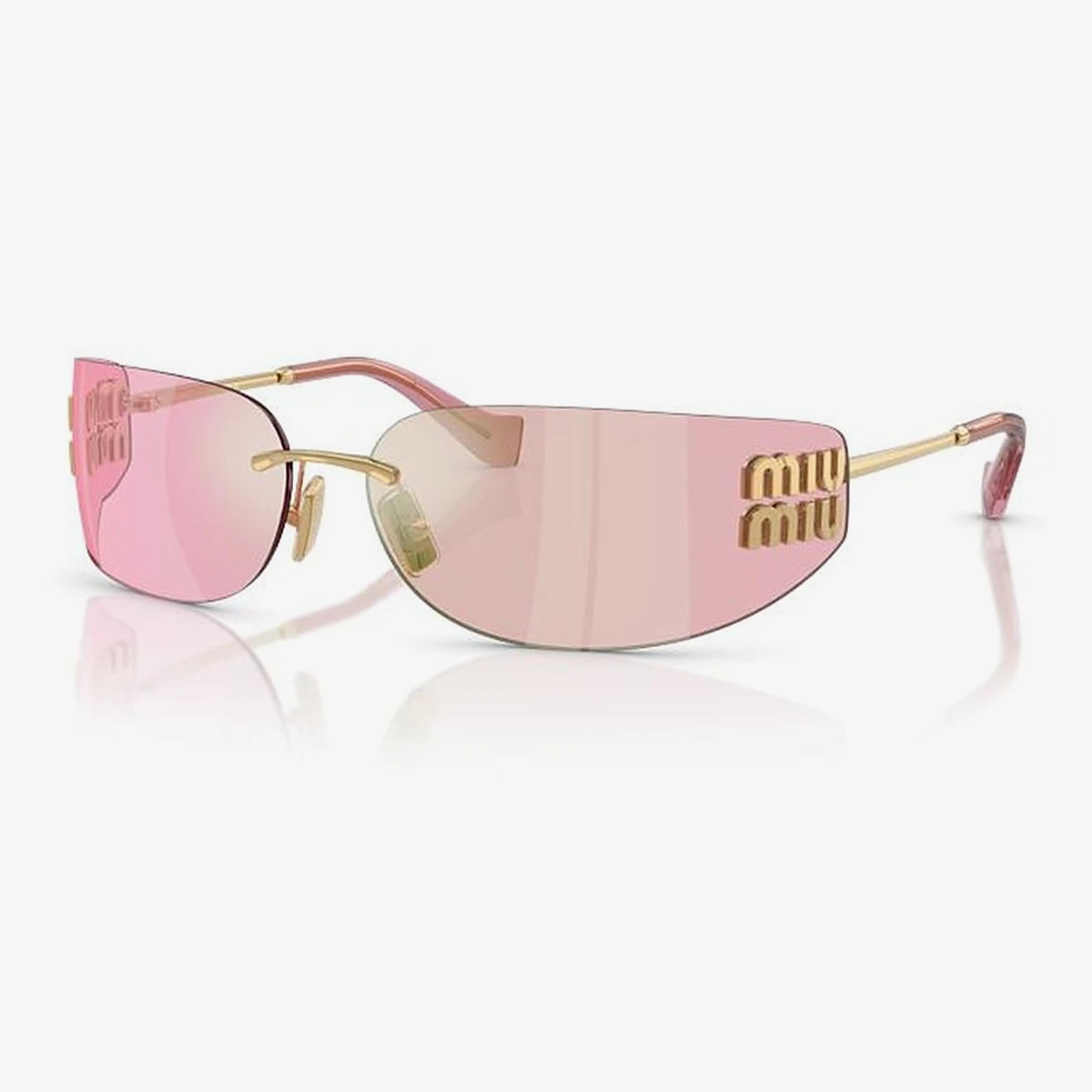 Miu Miu MU A51S Sunglasses in Gold
