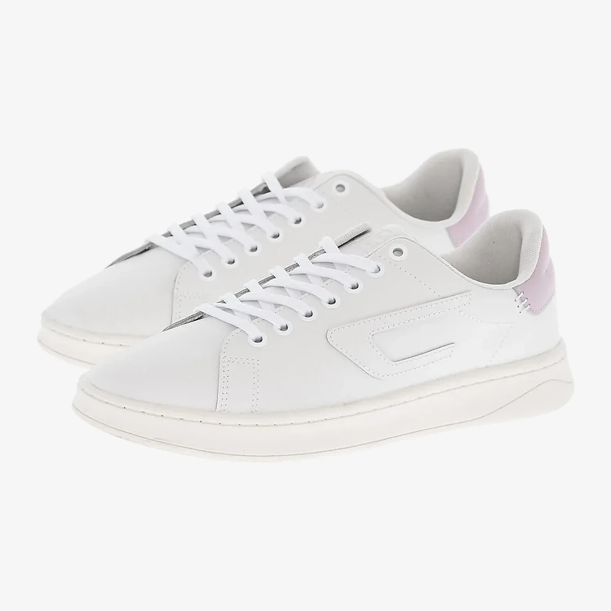 Diesel Leather Low-Top Sneakers S-ATHENE in White