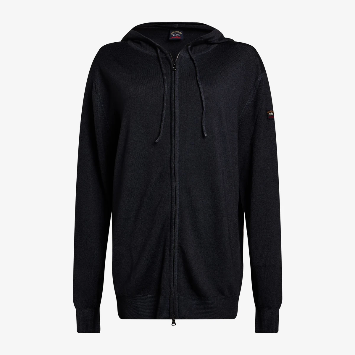 Paul & Shark Hooded Zip Wool Cardigan in Navy