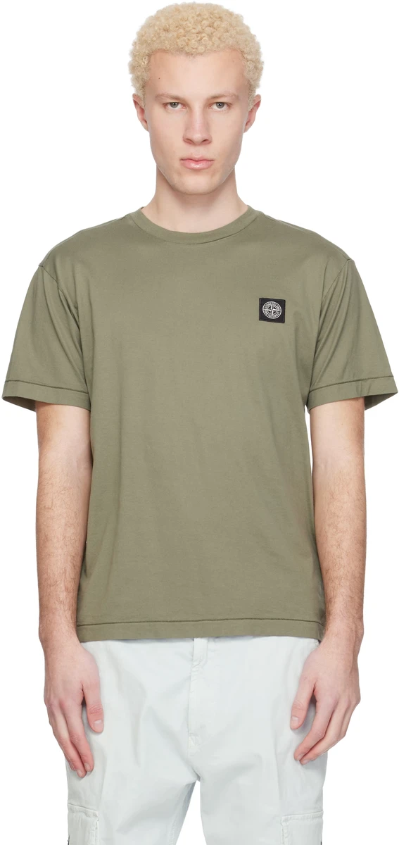 Stone Island Khaki 2100027 60/2 Cotton Jersey T-shirt in Khaki