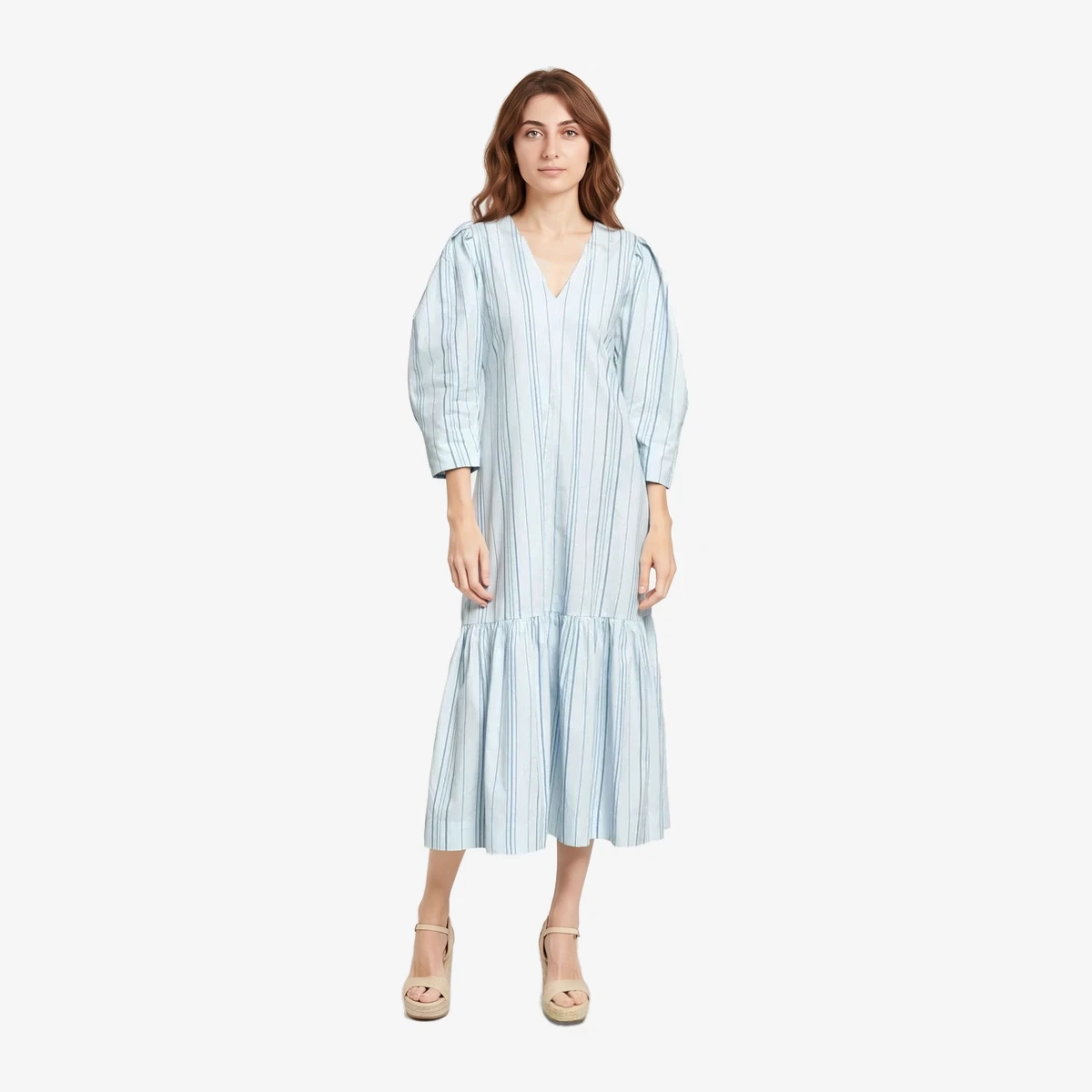 GANNI Maxi-dress in Light Blue