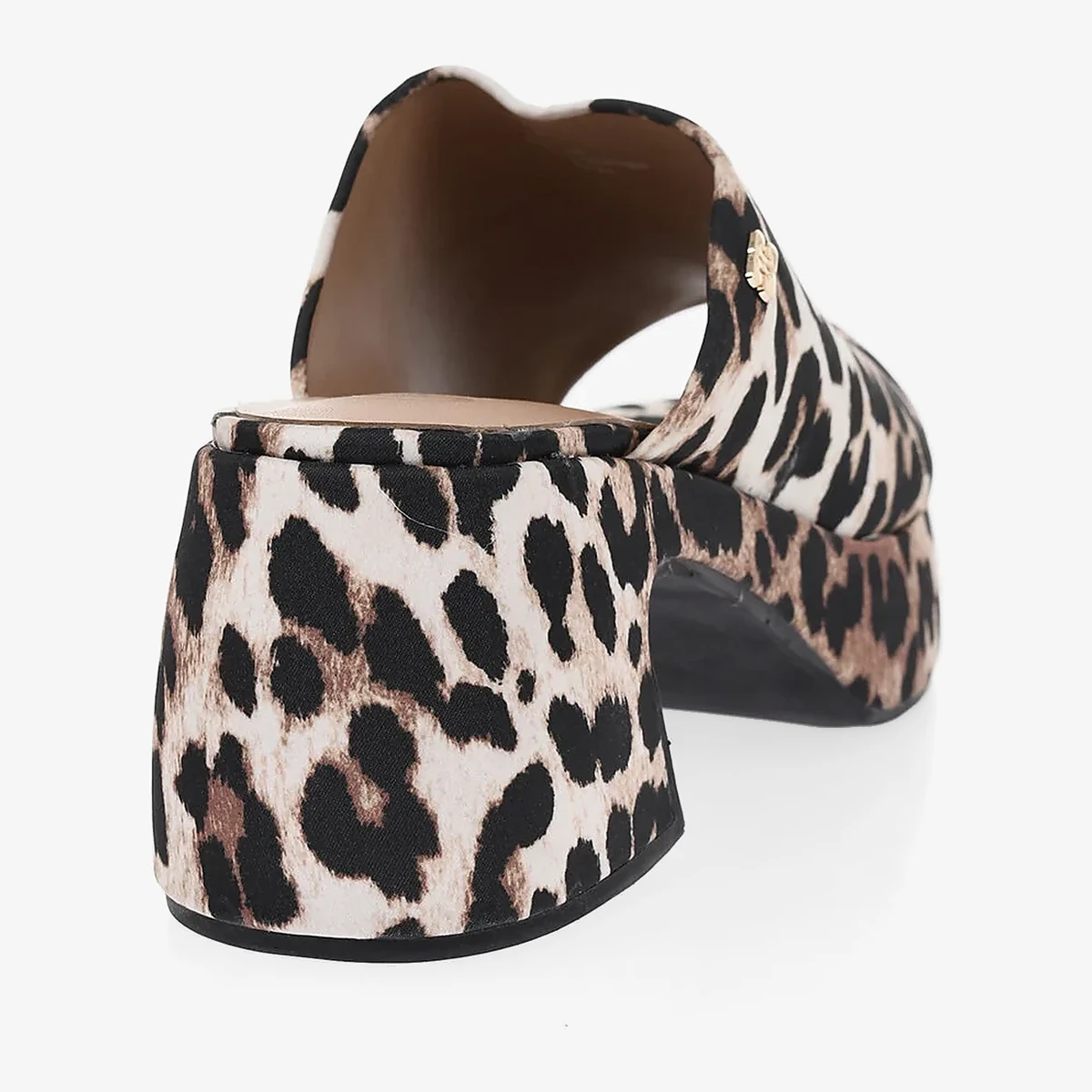 Open-Toe Mules with Animal Print 7cm Heel вид 2