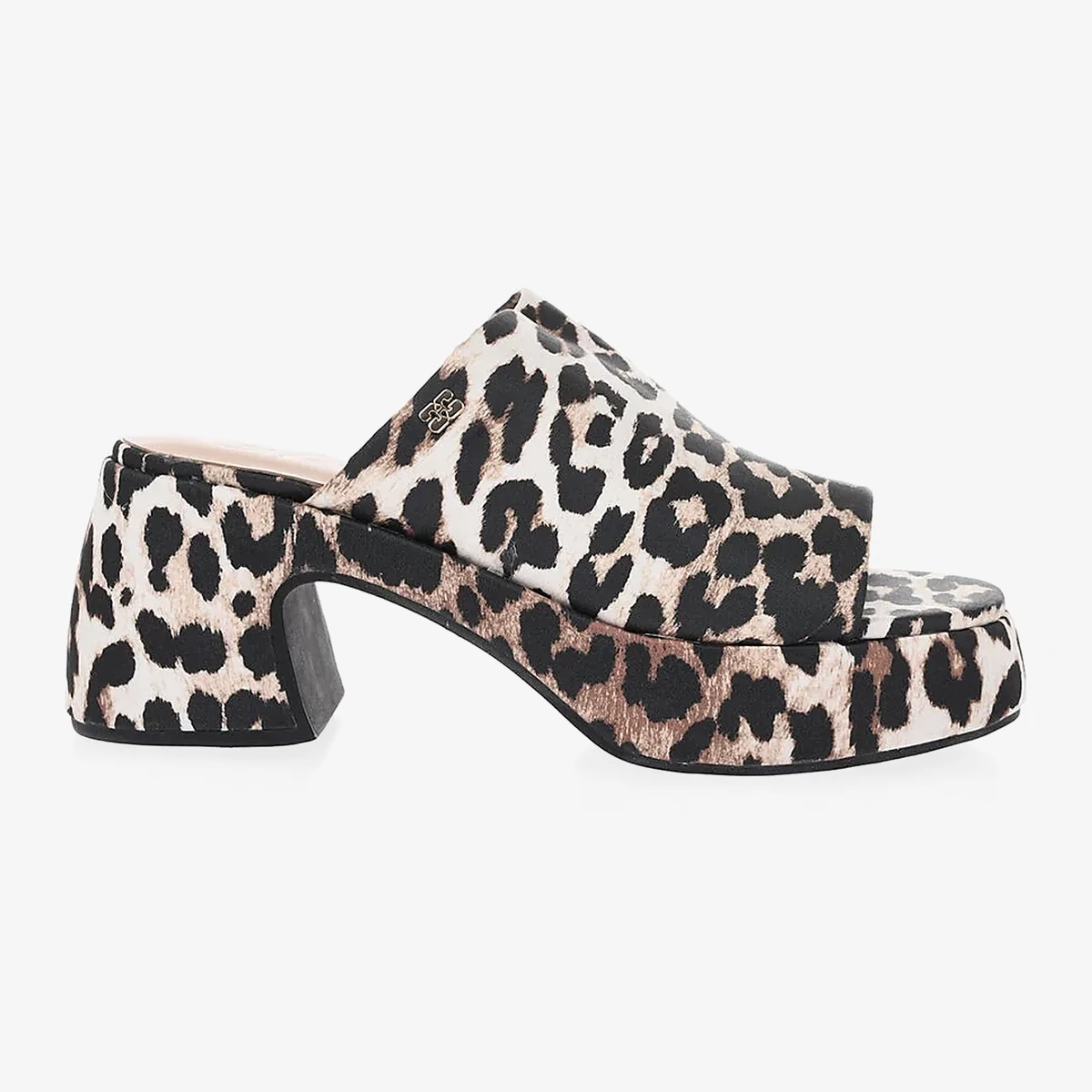 Open-Toe Mules with Animal Print 7cm Heel вид 3