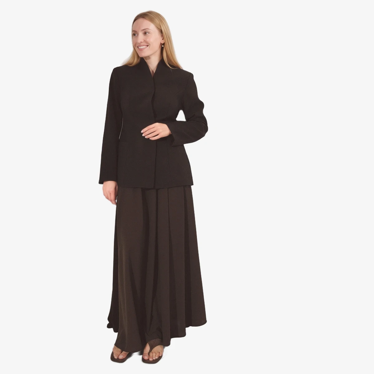 NA-KD Sculpted Blazer in Dark Brown