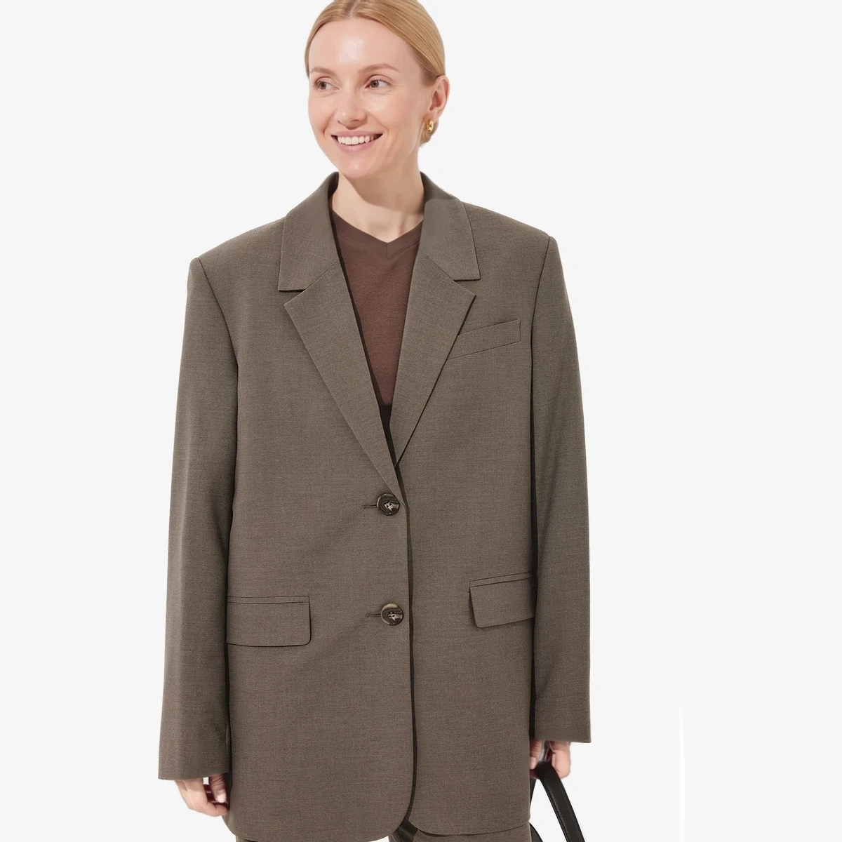 Oversized Mélange Blazer ხედი 2