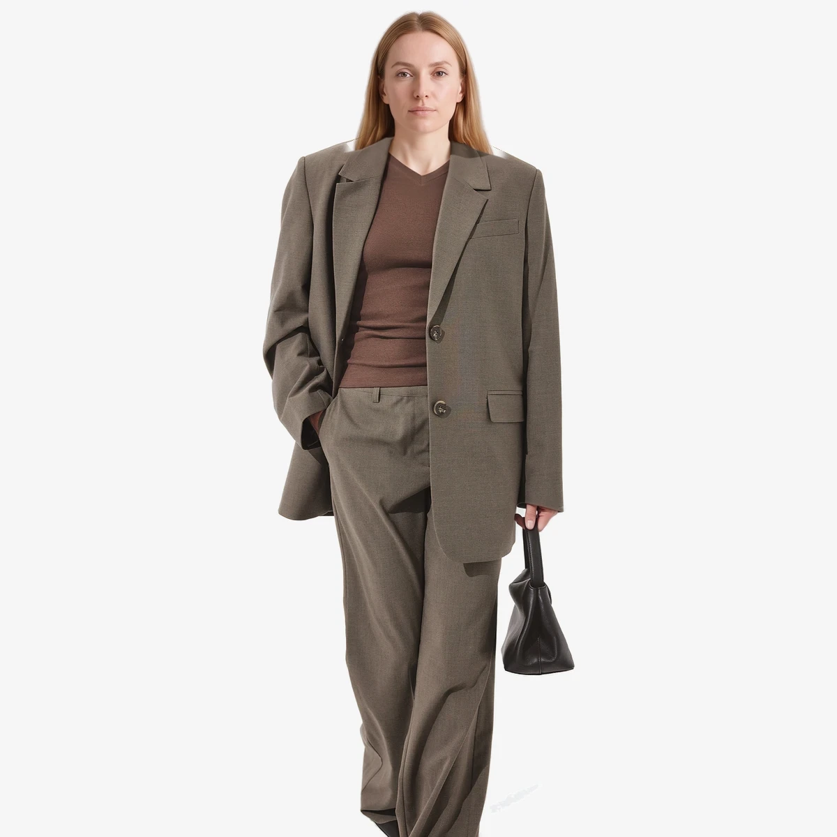 Oversized Mélange Blazer ხედი 4