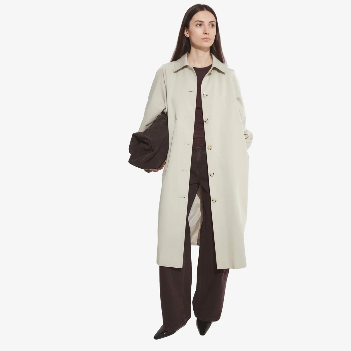 NA-KD Trench Coat in Beige