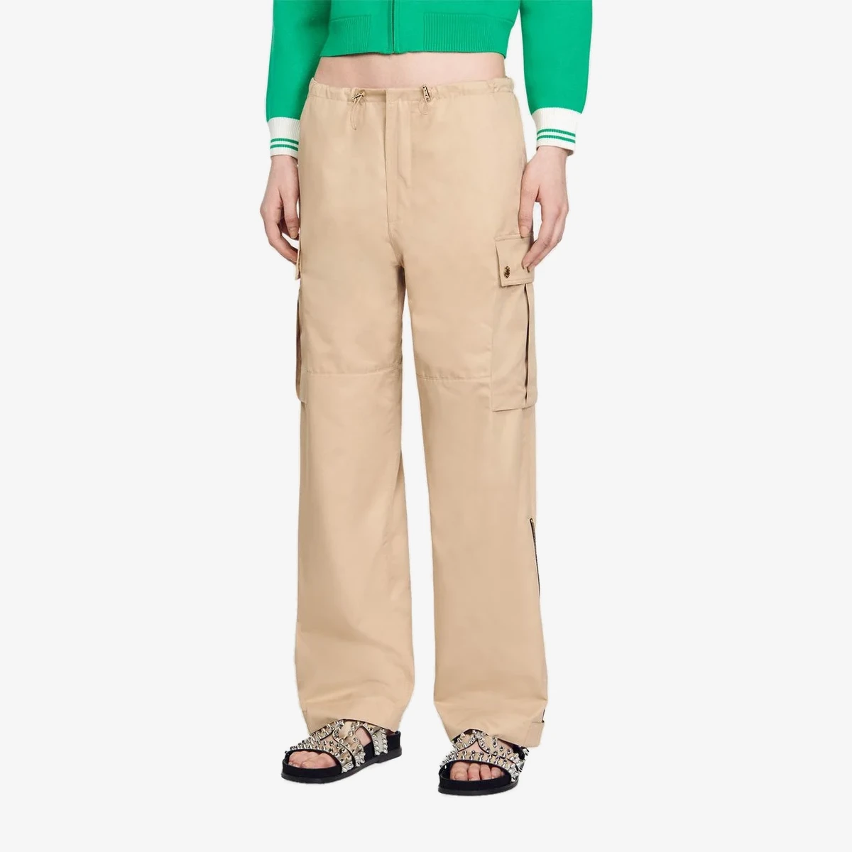 Sandro Cargo Pants in Beige