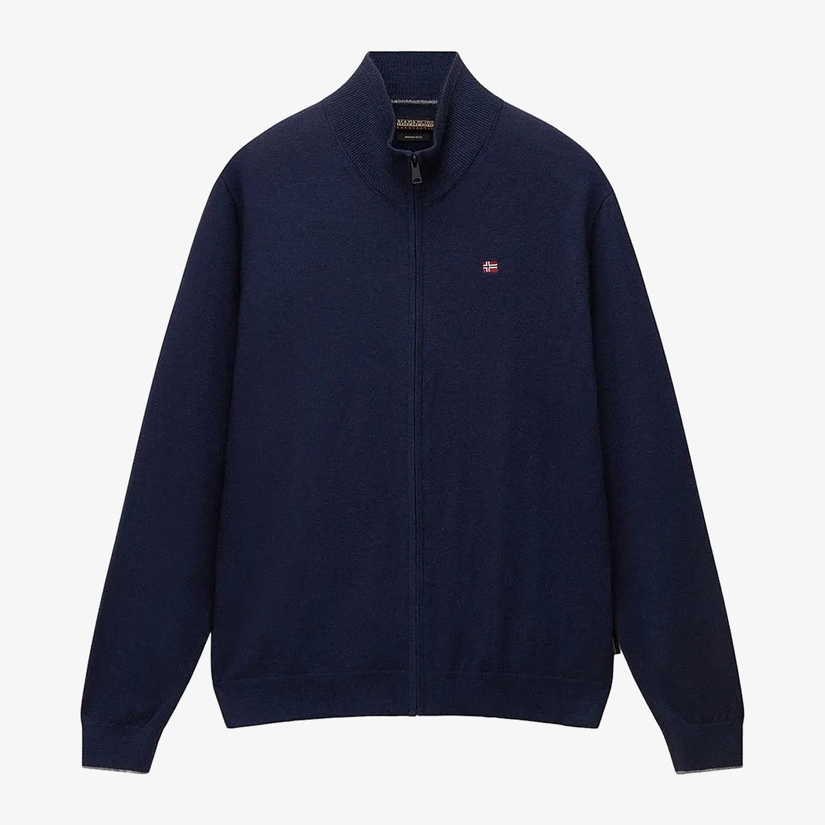 Napapijri Full-Zip Wool Jacket in Navy