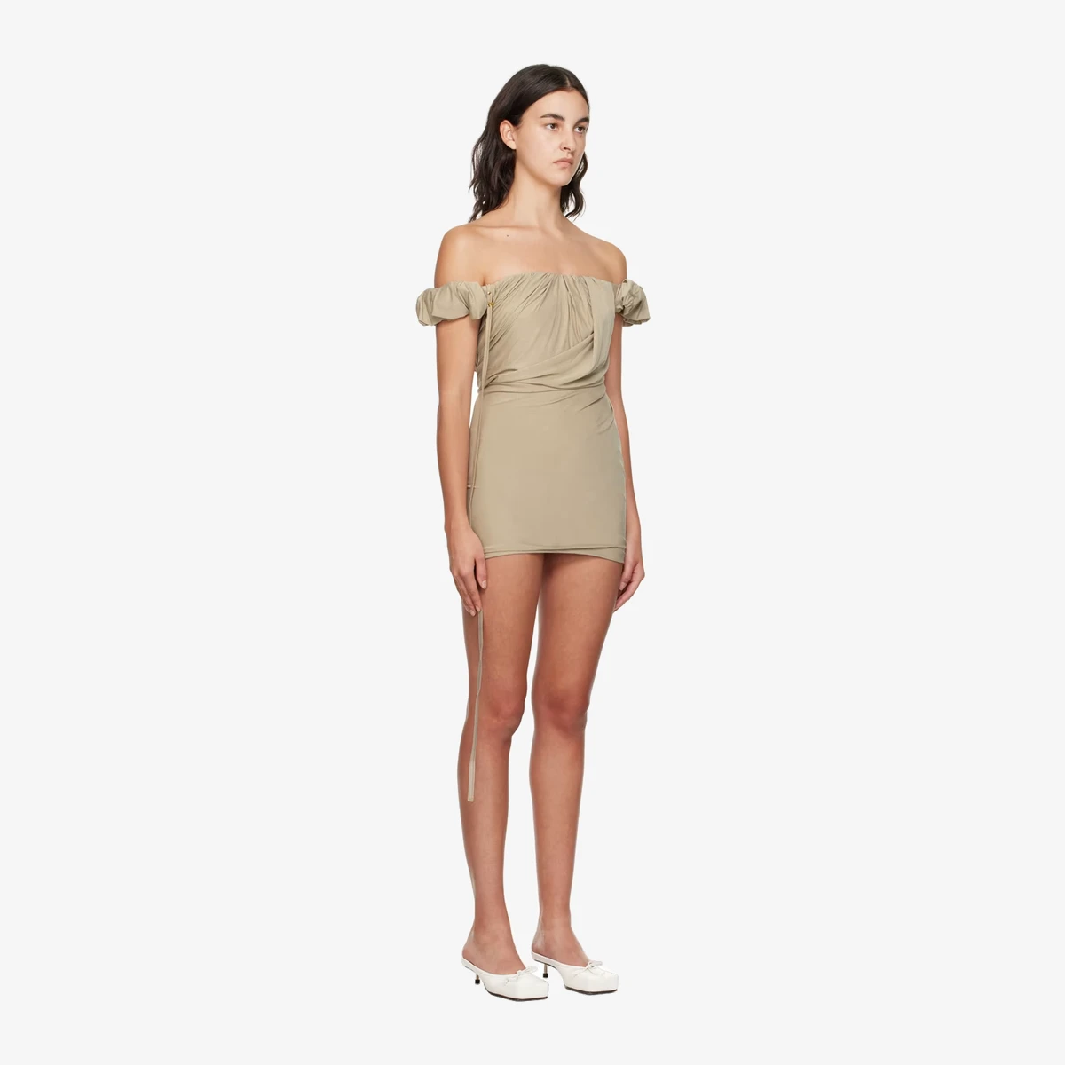 Beige Le Chouchou 'La Robe Ciceri' Minidress ხედი 2