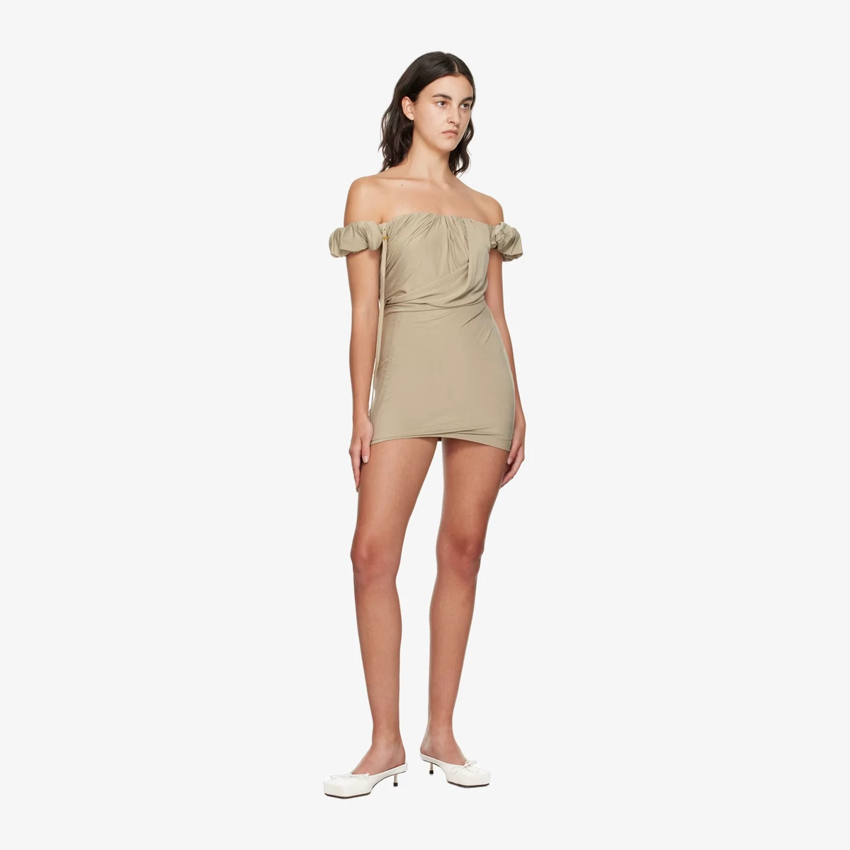 Beige Le Chouchou 'La Robe Ciceri' Minidress ხედი 4