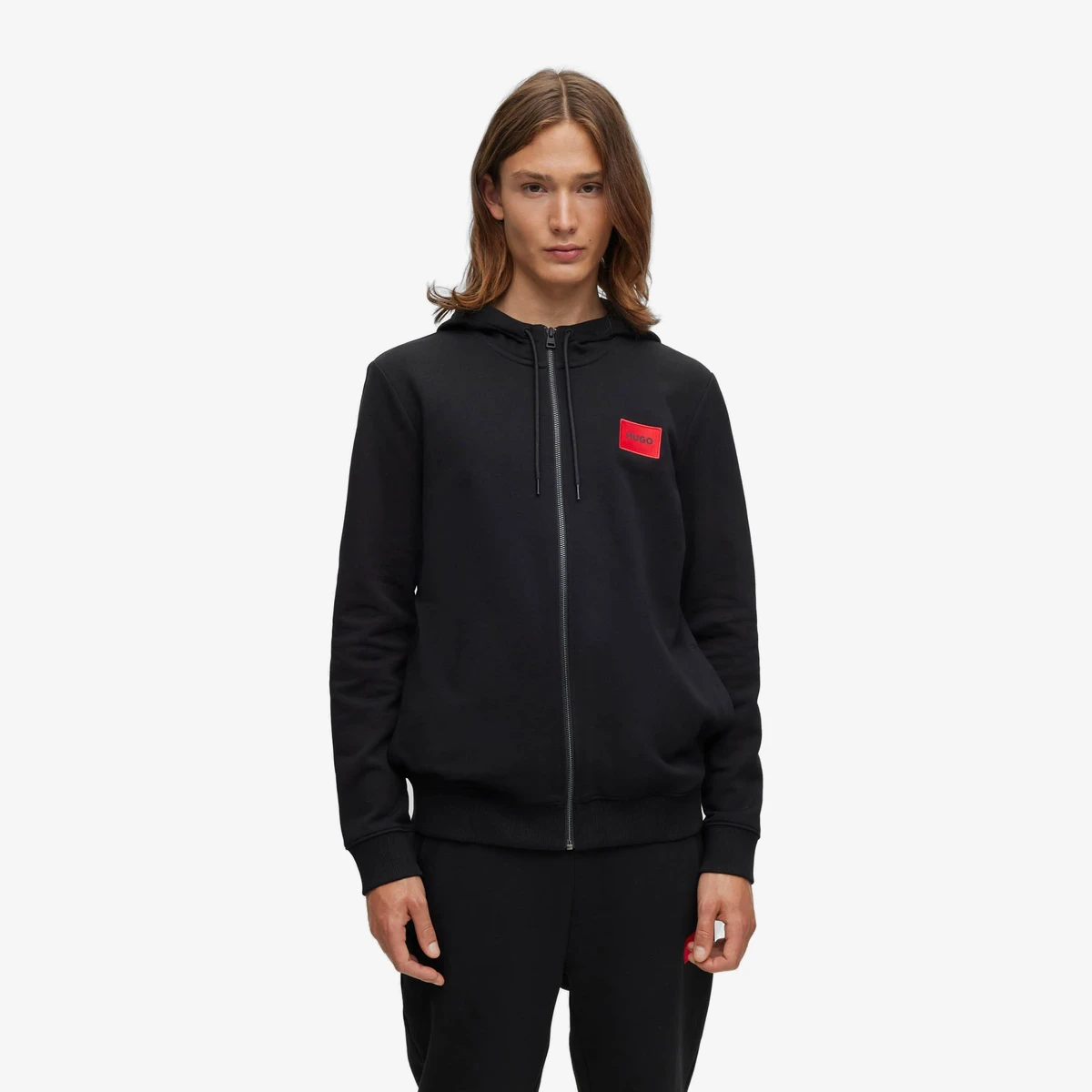 HUGO Daple Zip-Up Sweatshirt — Чёрный