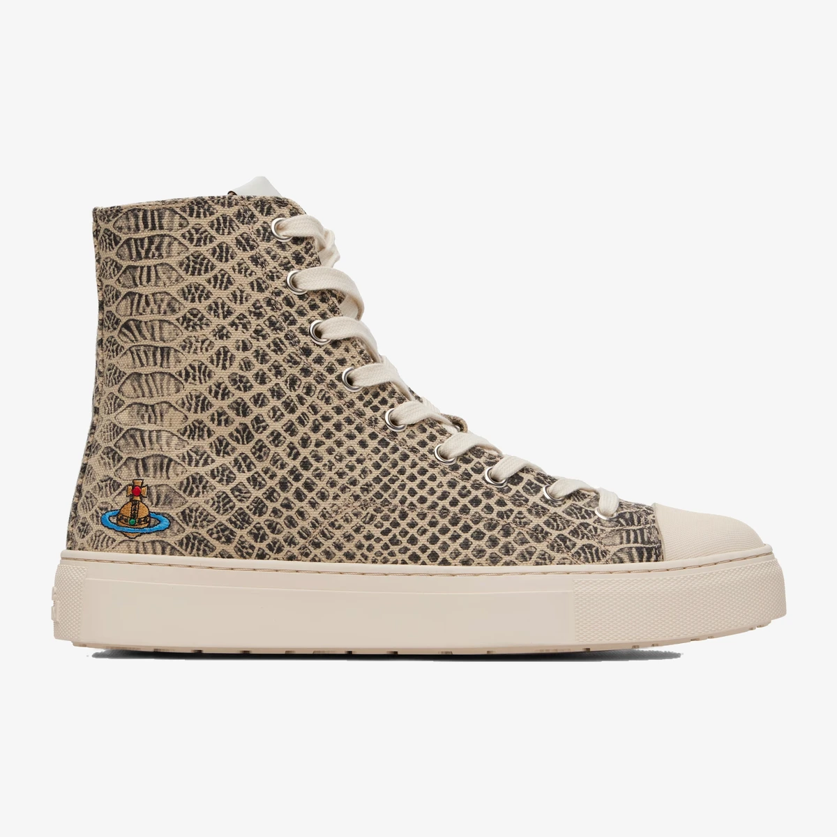 Vivienne Westwood Beige High Top Plimsoll Sneakers — ბეჟი