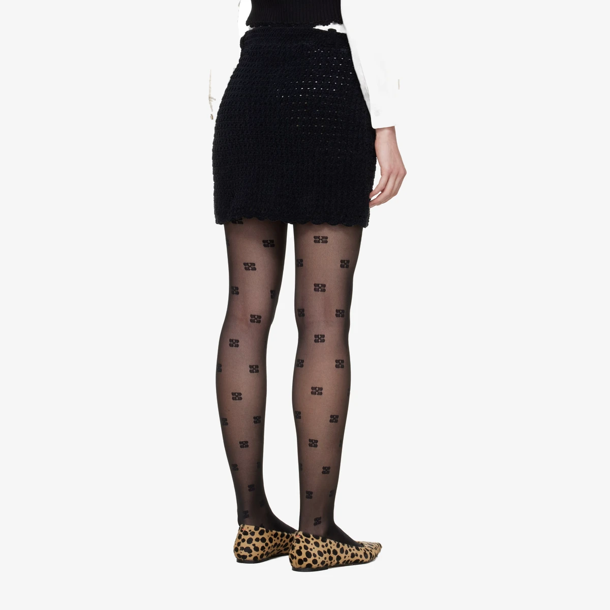Black Crochet Miniskirt view 2