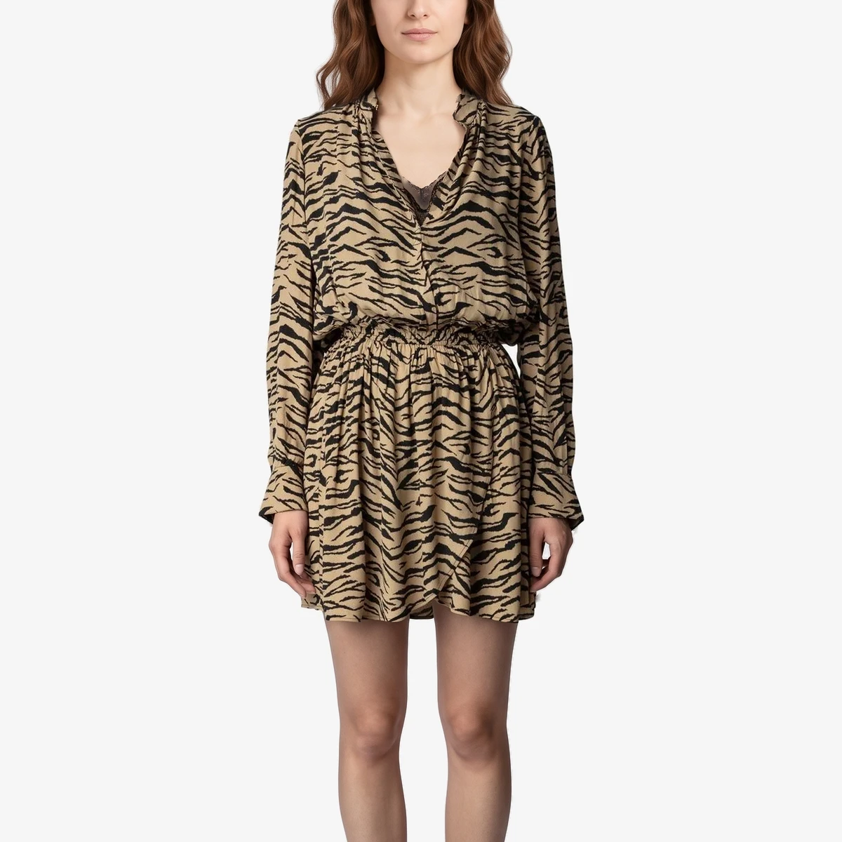 Zadig&Voltaire Mini dress RINKA TIGER in Tan