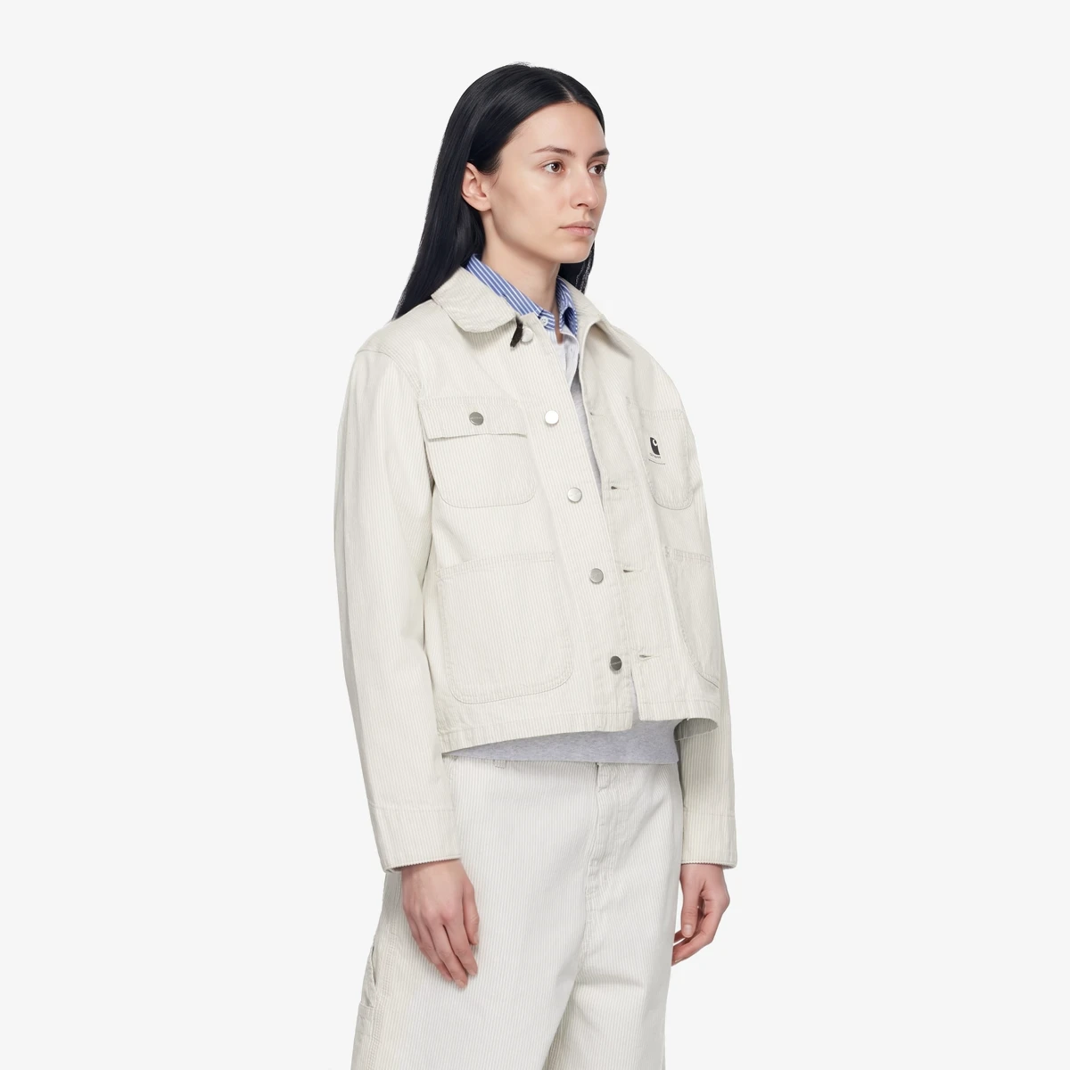 Off-White Mercer Stripe Denim Chore Jacket ხედი 2