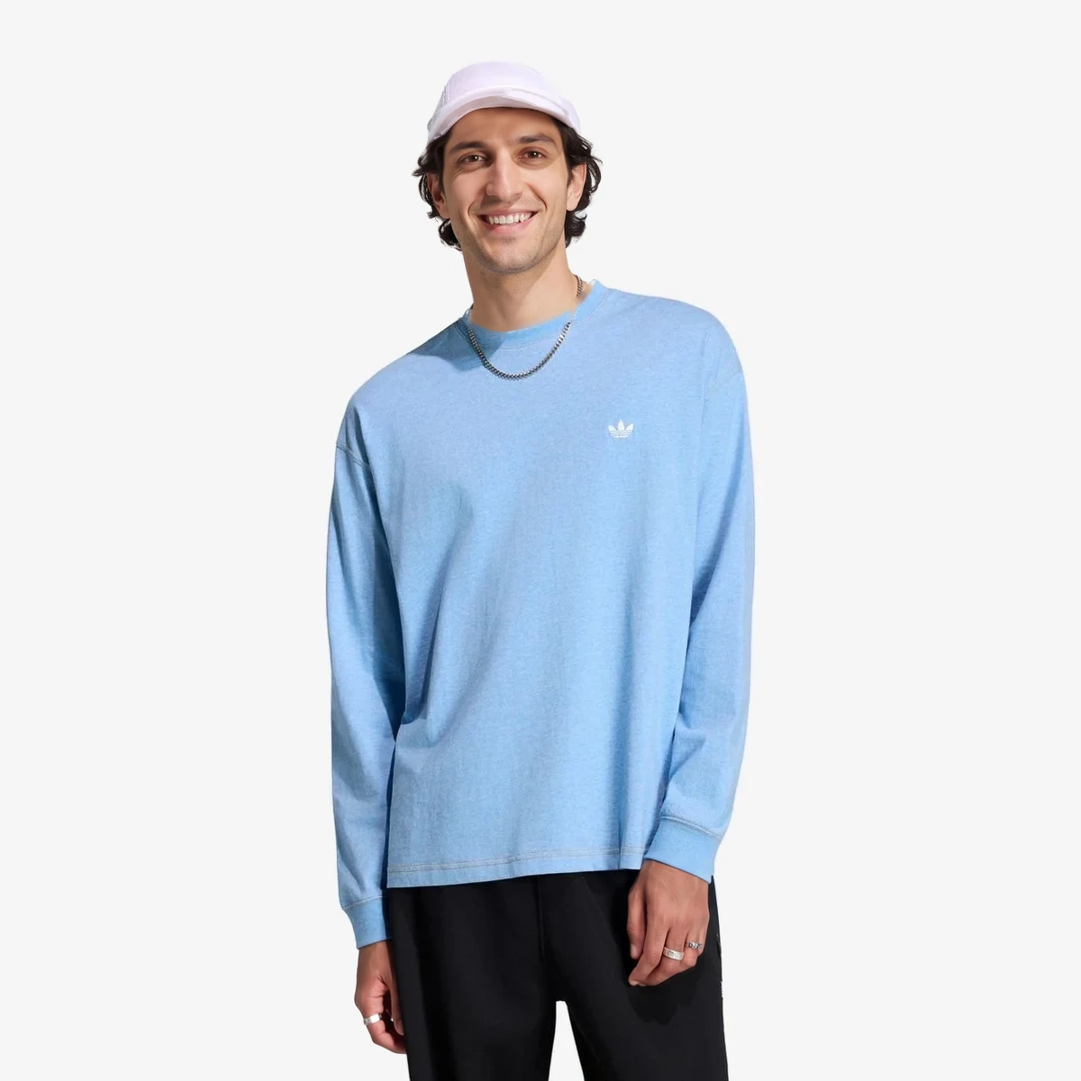adidas Originals Long-sleeved shirt WARDROBE CLASSIC ESSENTIALS in Light Blue