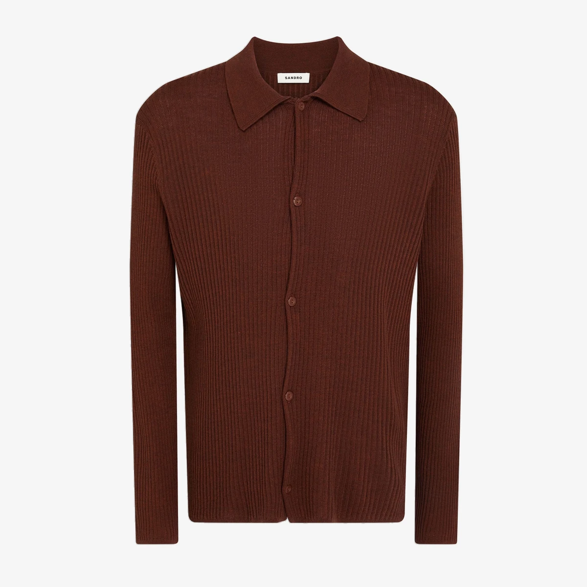 Sandro Adam wool-blend cardigan in Brown