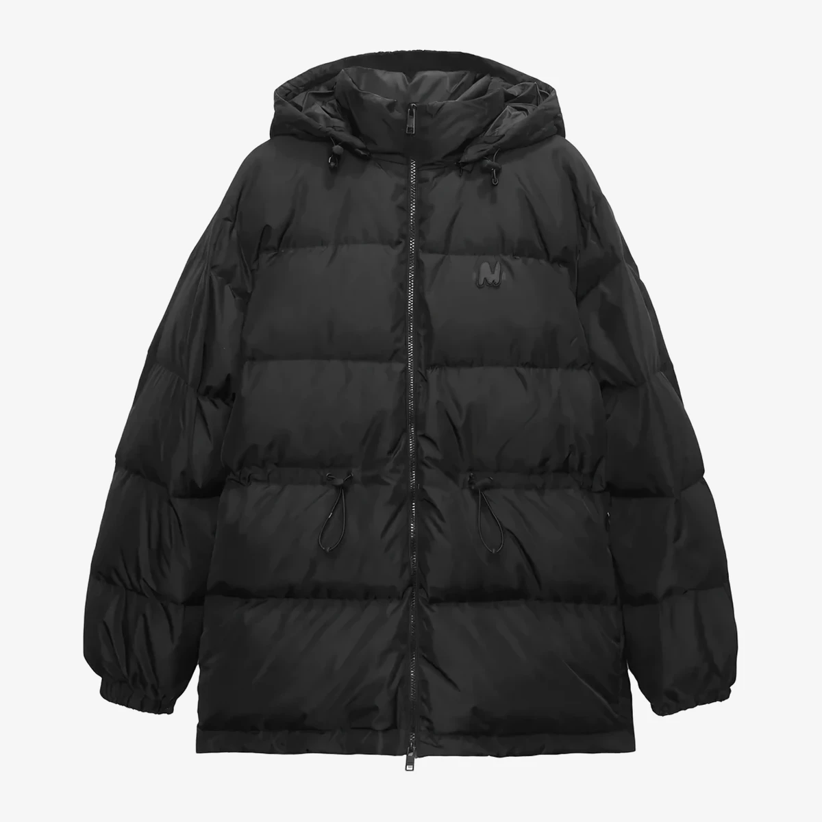 MSGM Zip-Up Padded Coat in Black
