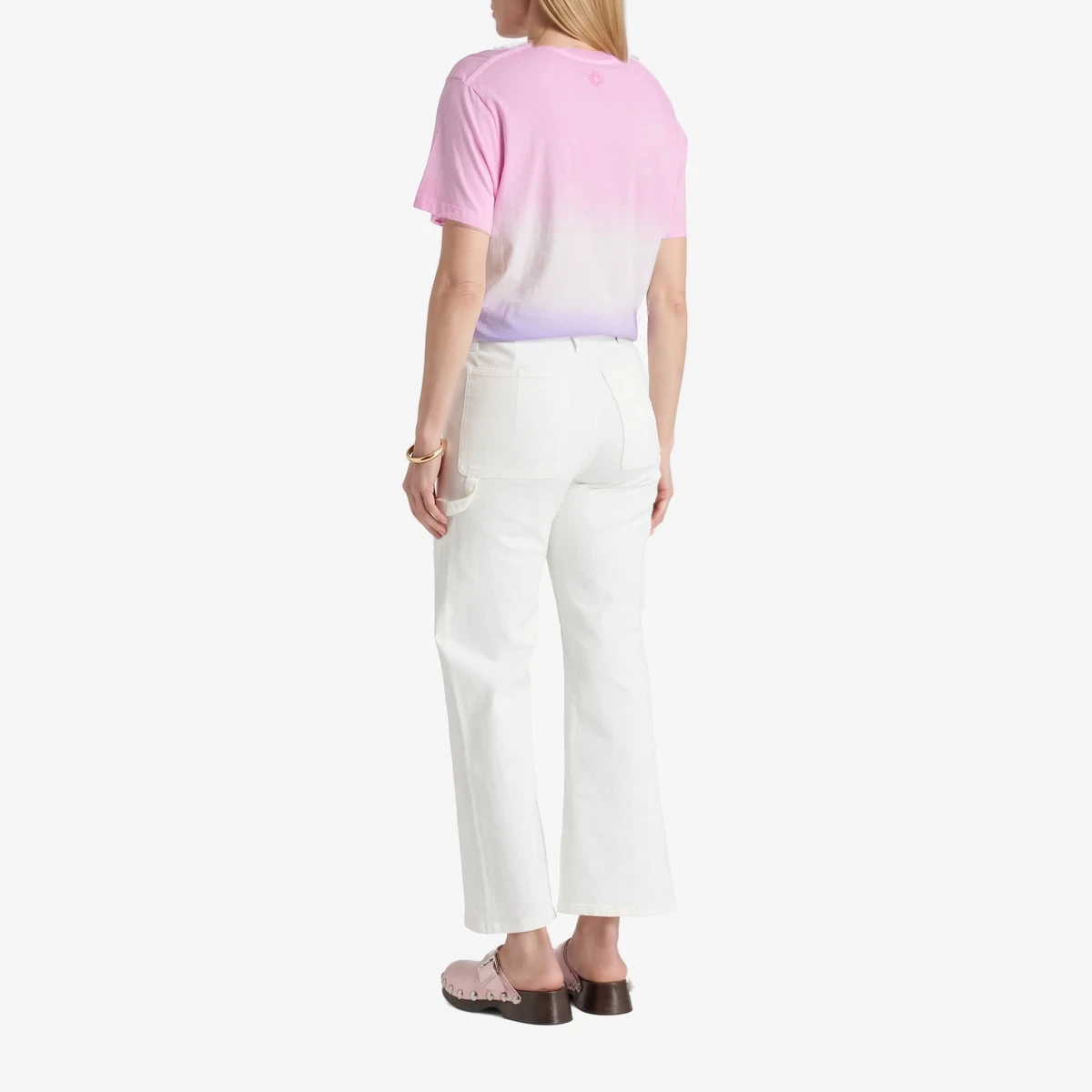 Printed dégradé cotton-jersey T-shirt ხედი 3