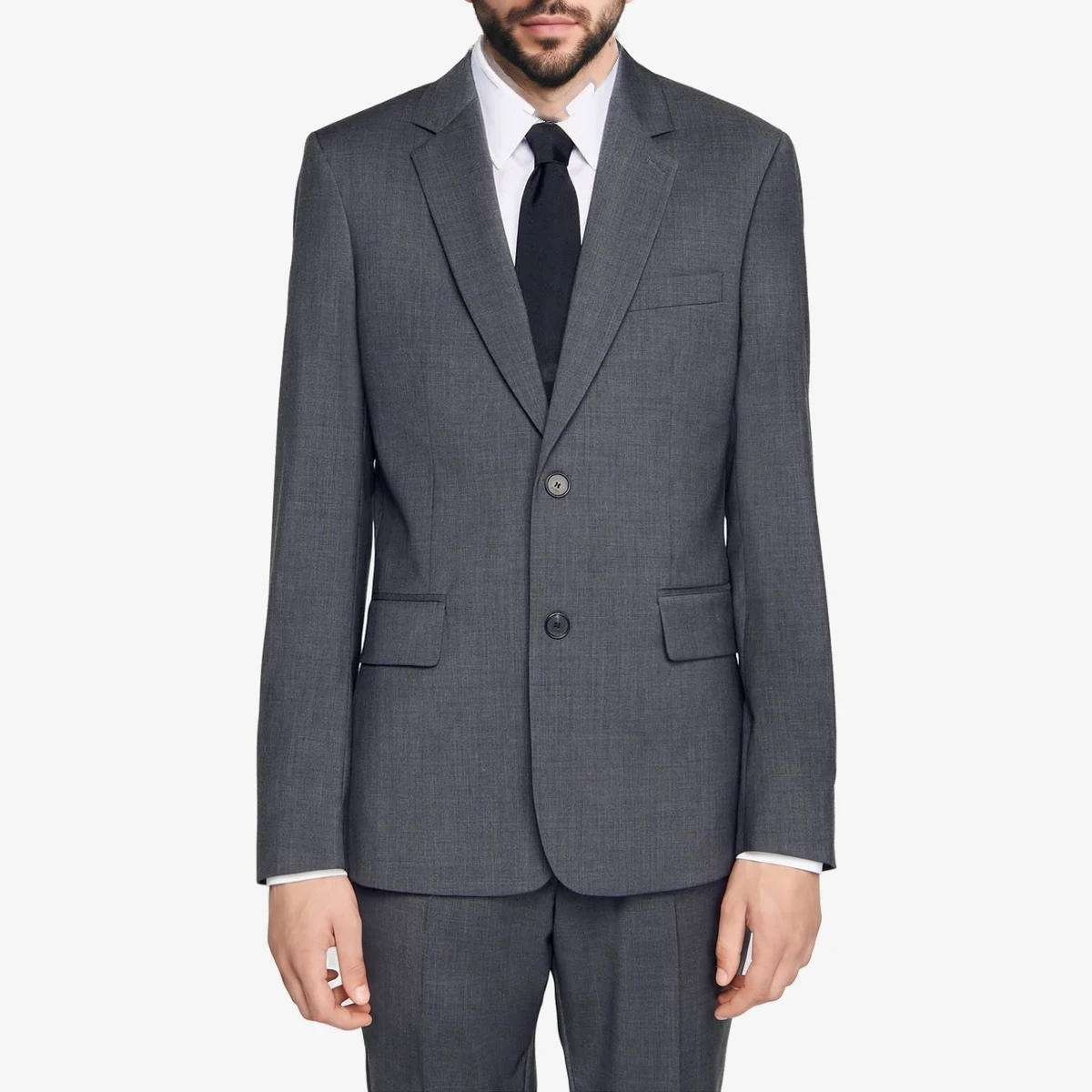 Sandro Wool suit jacket in Grey