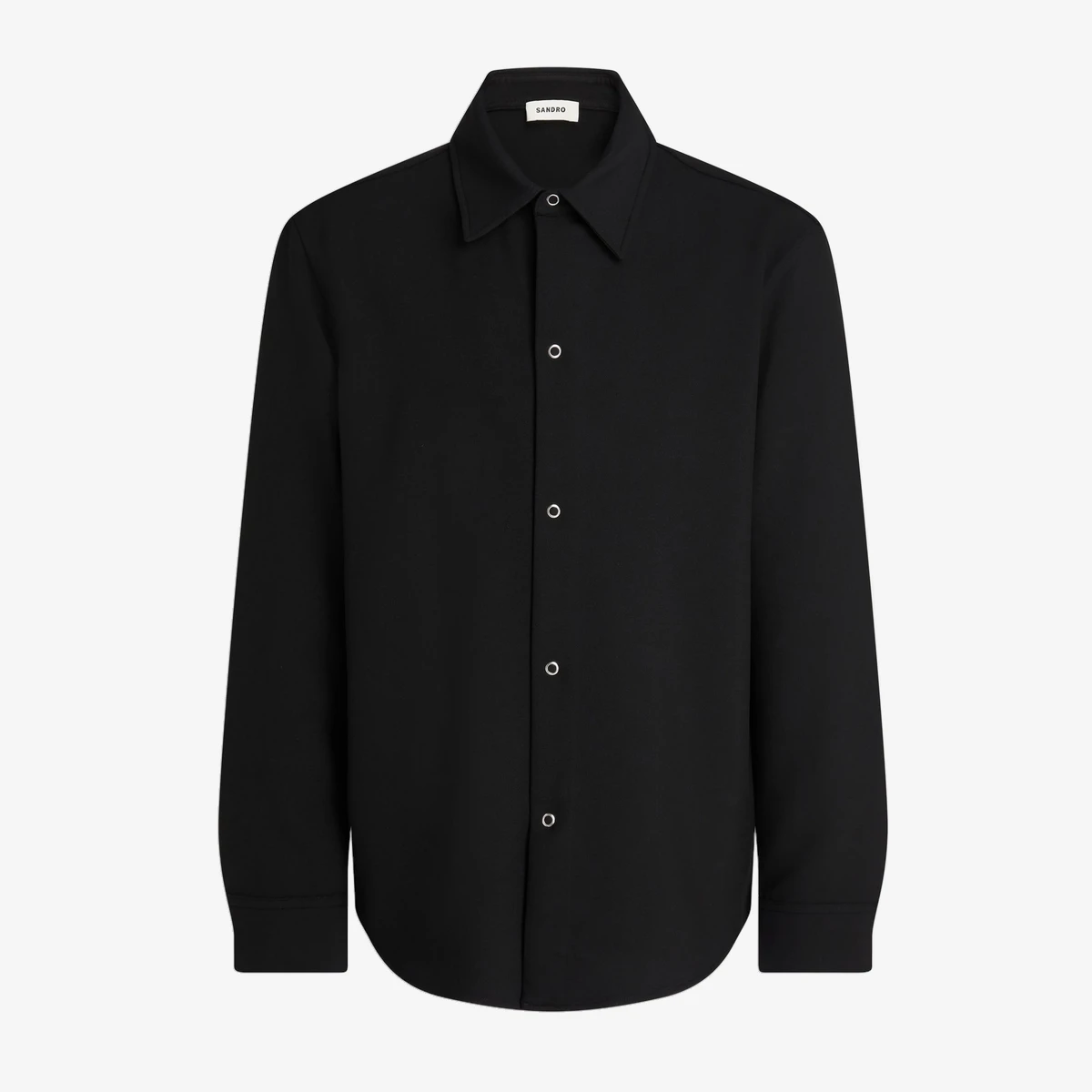 Sandro Crepe Shirt in Black