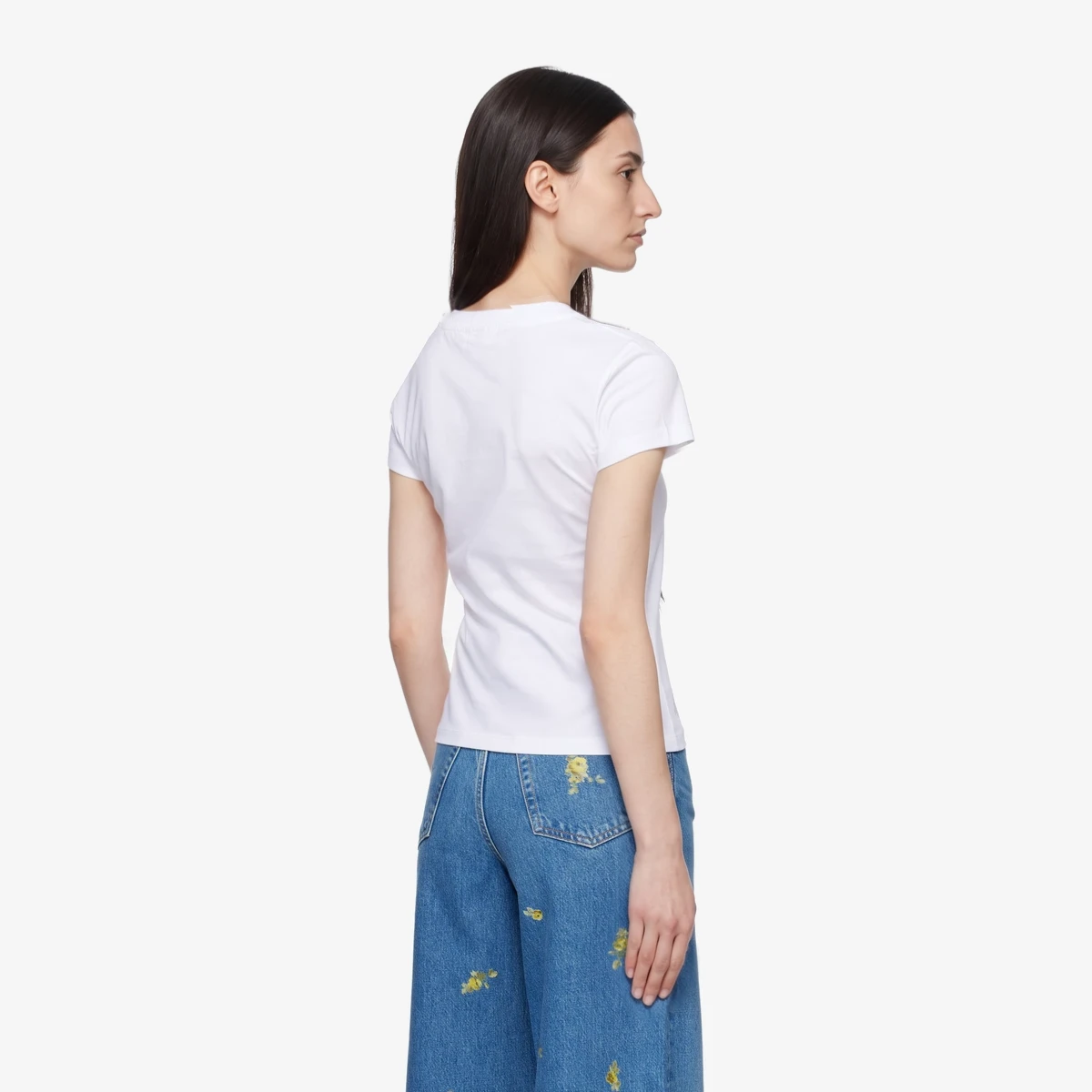 White Baby Fit Raspberries T-shirt ხედი 3