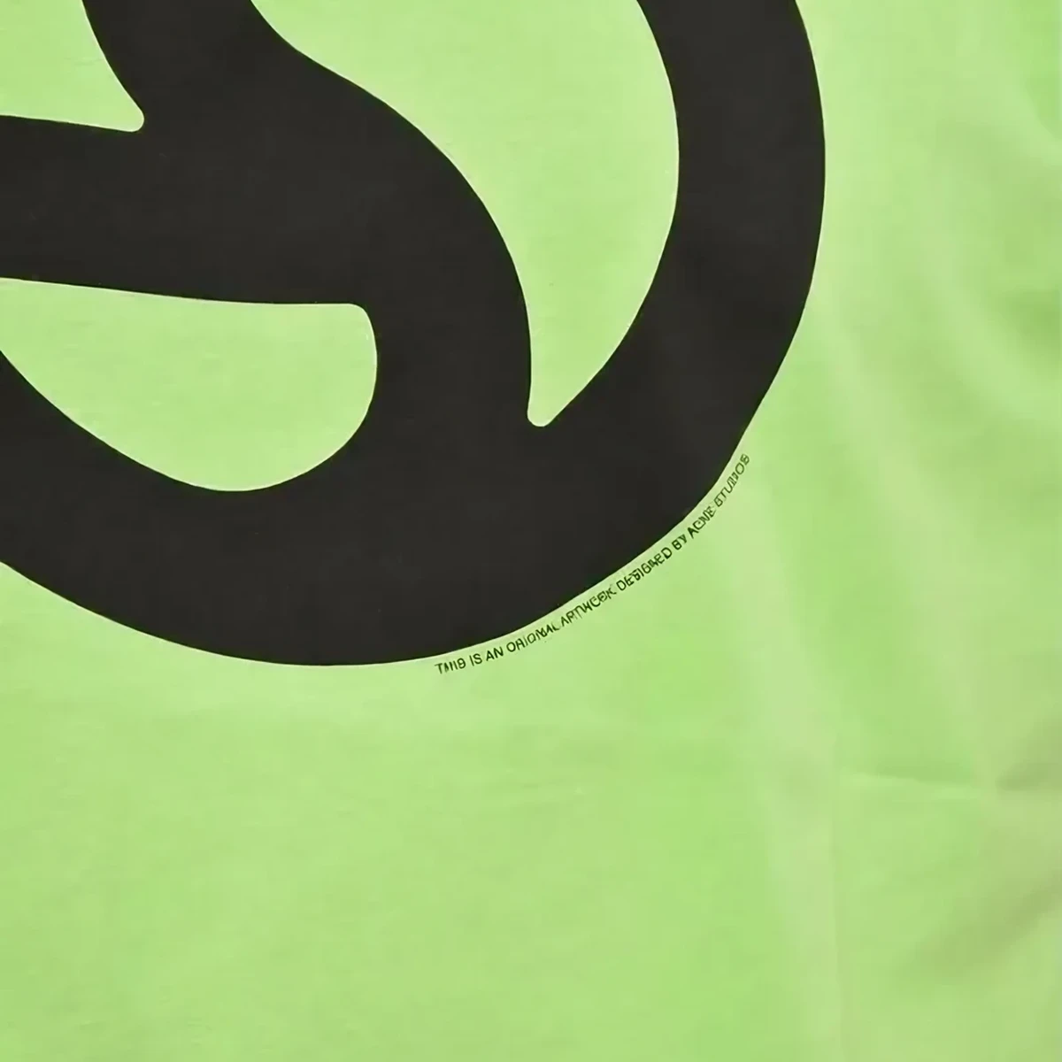 Acne Studios Cotton-Blend Crewneck T-Shirt With Front Logo in Green