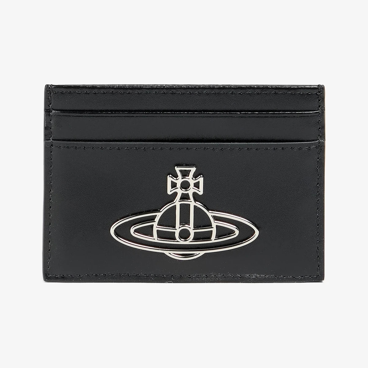 Vivienne Westwood Calf-Skin Leather Cardholder in Black