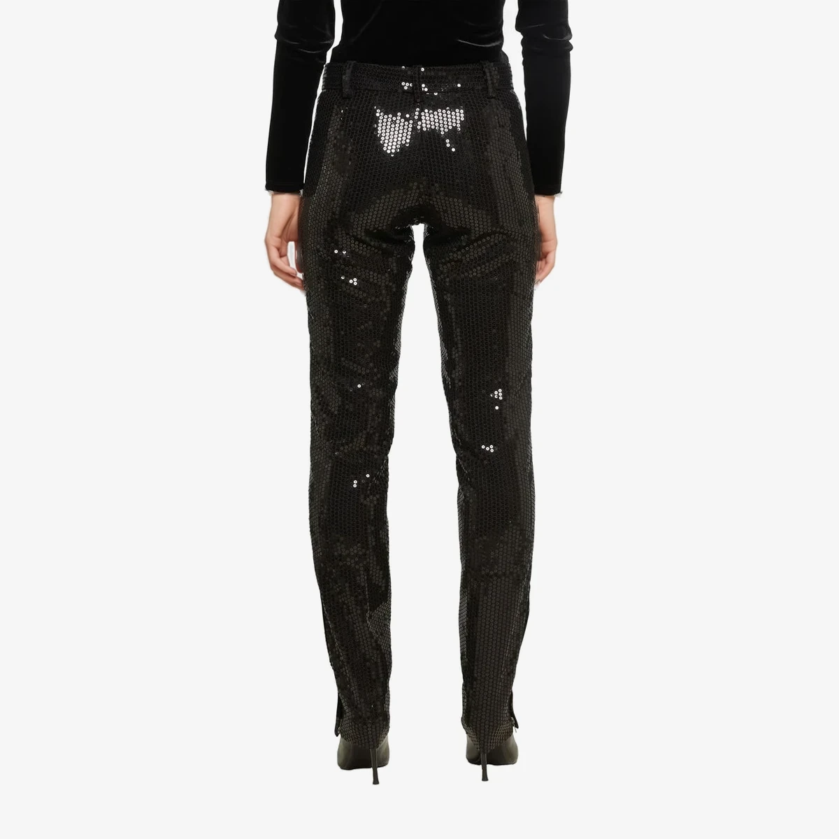 Sequinned pants Prune Zip view 2