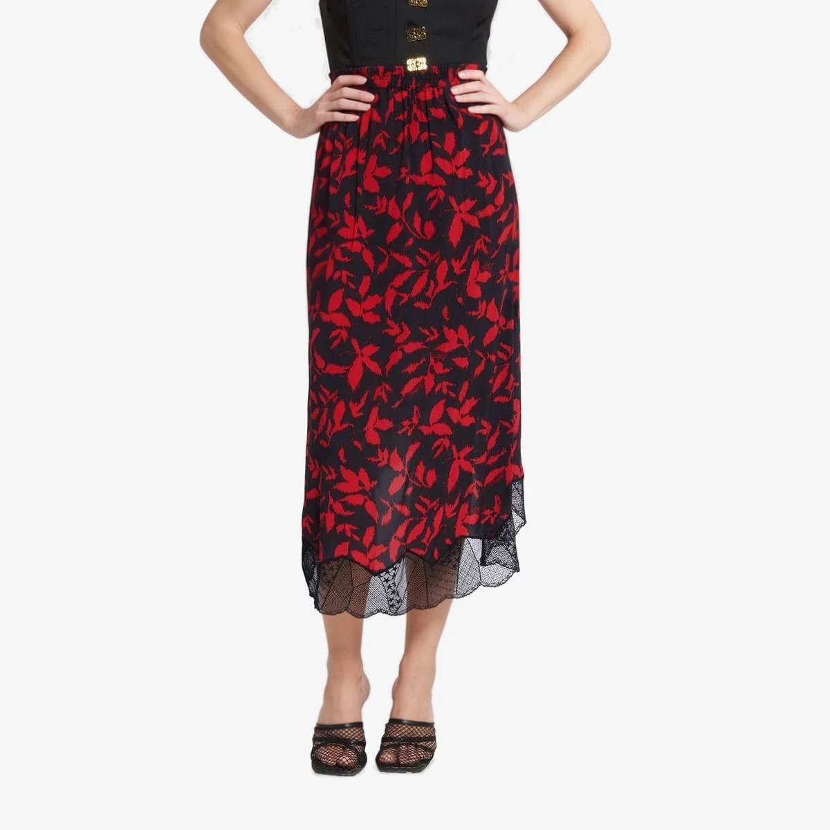 Zadig&Voltaire Midi skirt Joslin soft ikat in Black