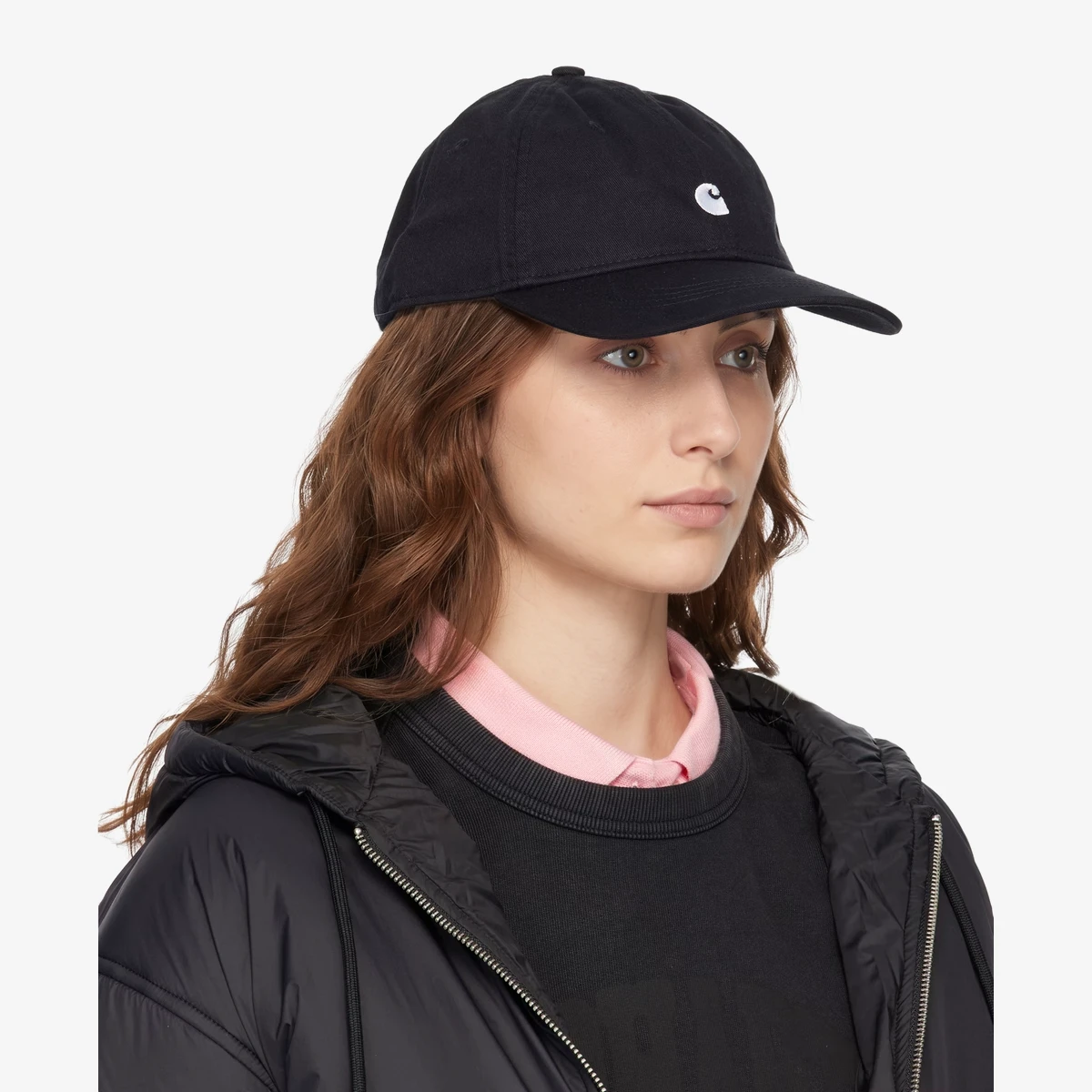 Carhartt WIP Black Madison Logo Cap in Black