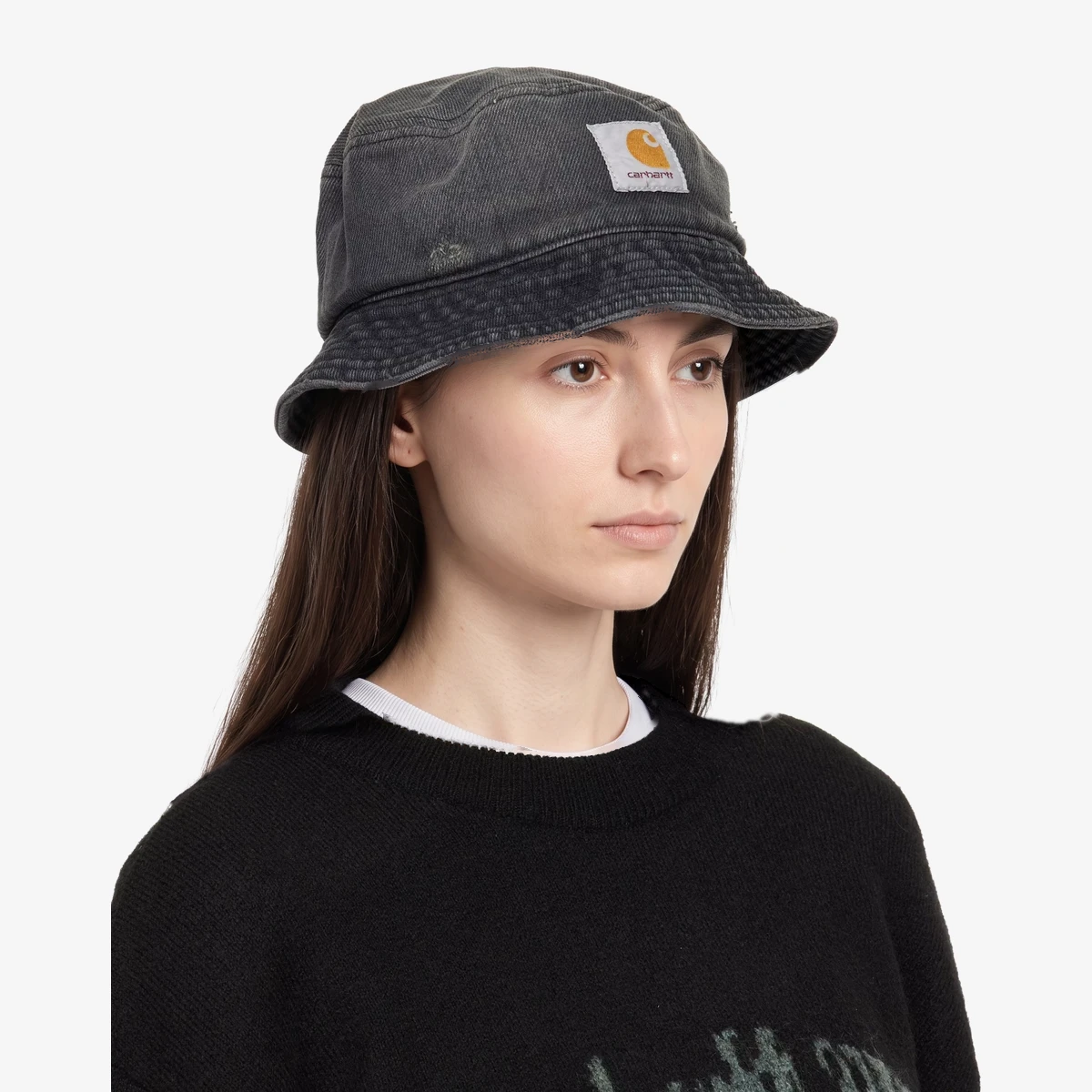 Carhartt WIP Black Aden Bucket Hat in Black