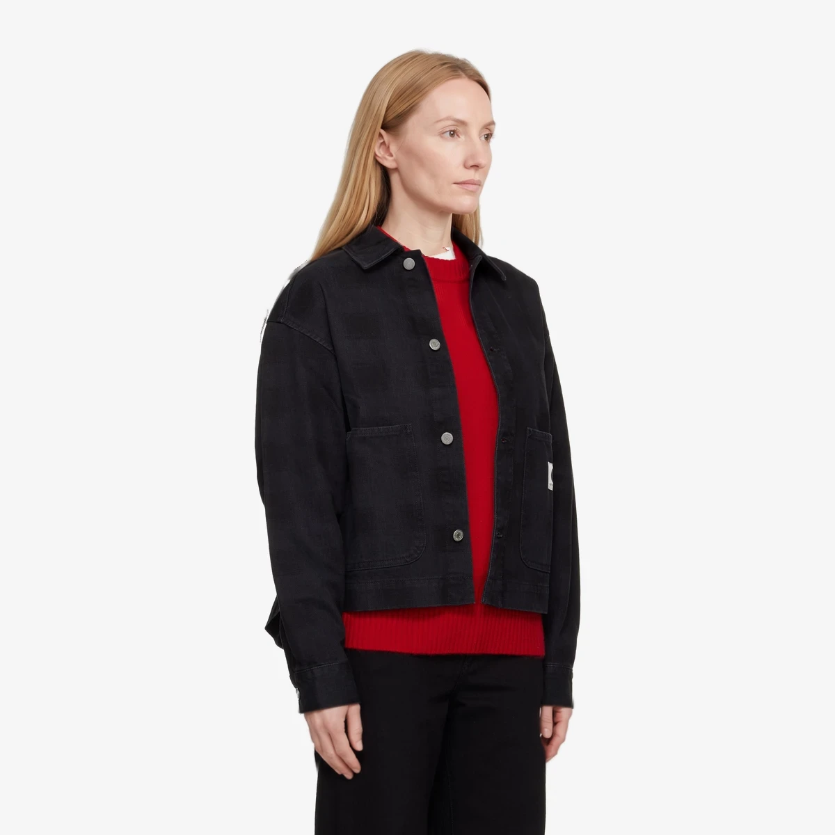 Black Everson Denim Shirt Jacket ხედი 2