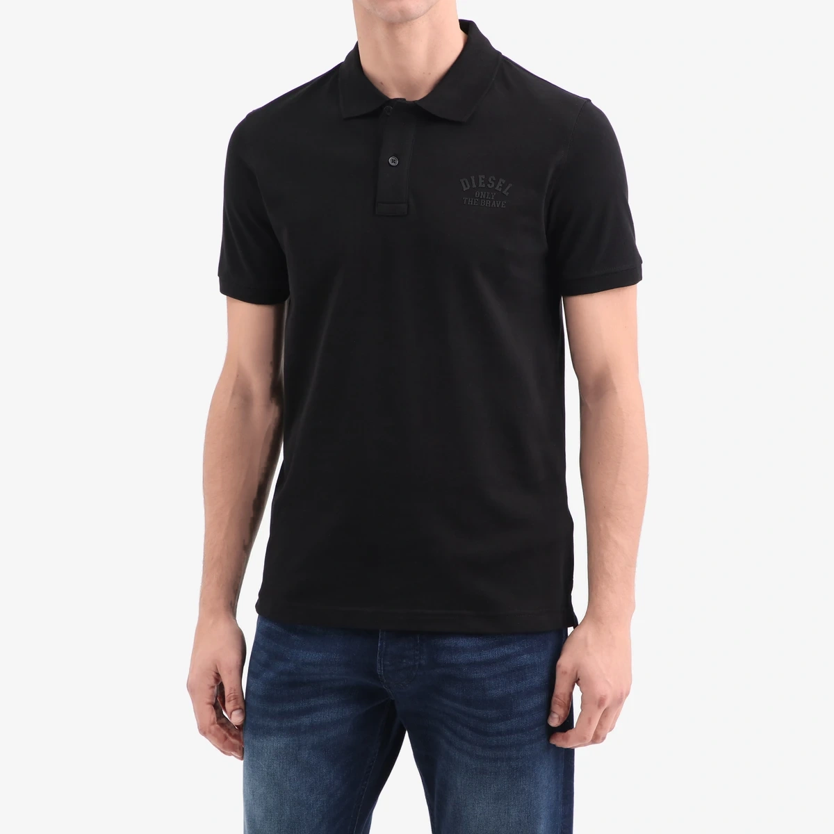 Diesel T-Smith Cotton Polo Shirt in Black