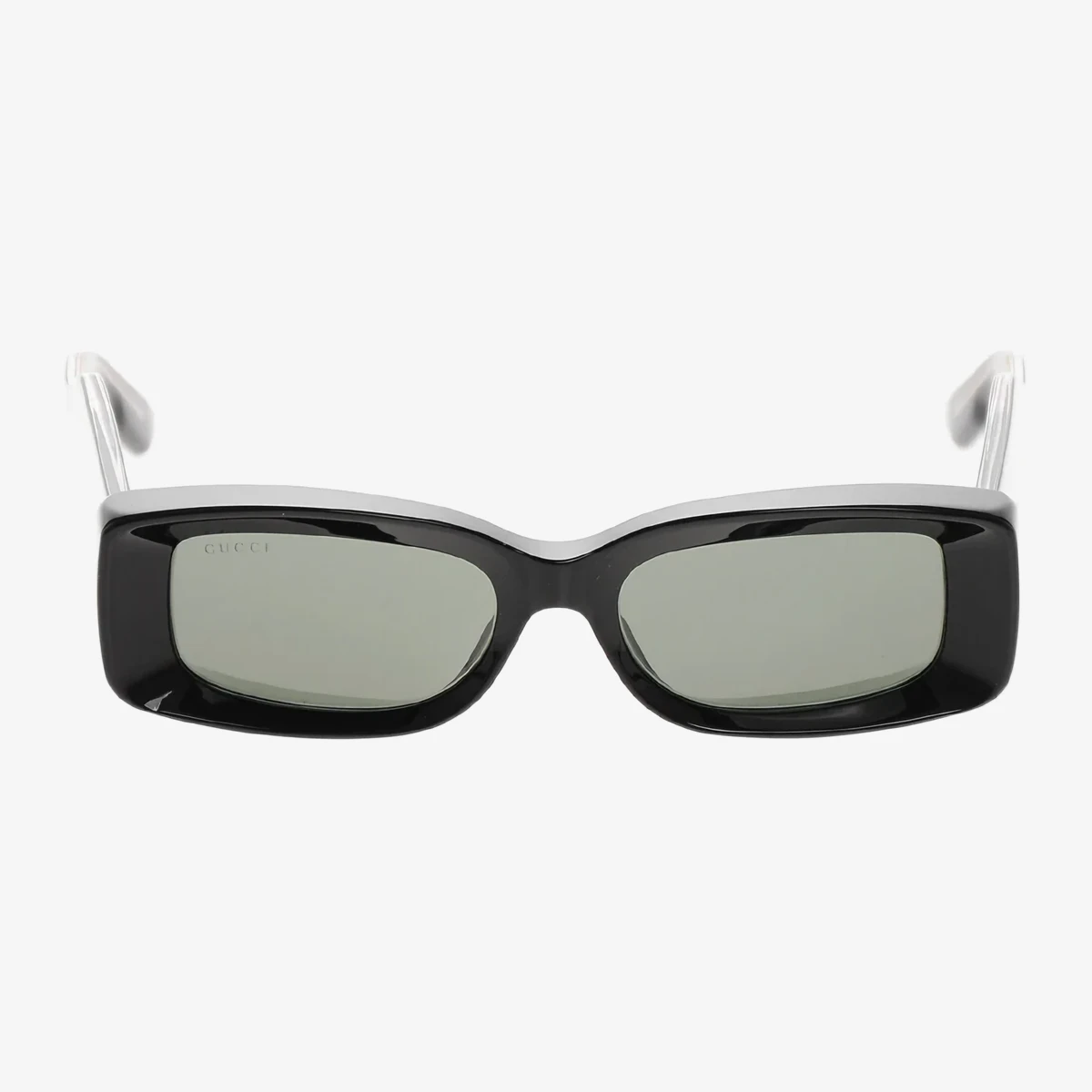 Gucci Sunglasses with Rectangular Frame and Statement Design in Black