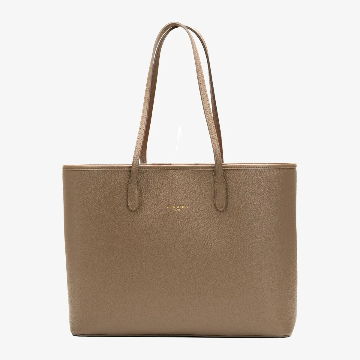 Victor & Hugo Cannes Leather Shoulder Bag in Cream