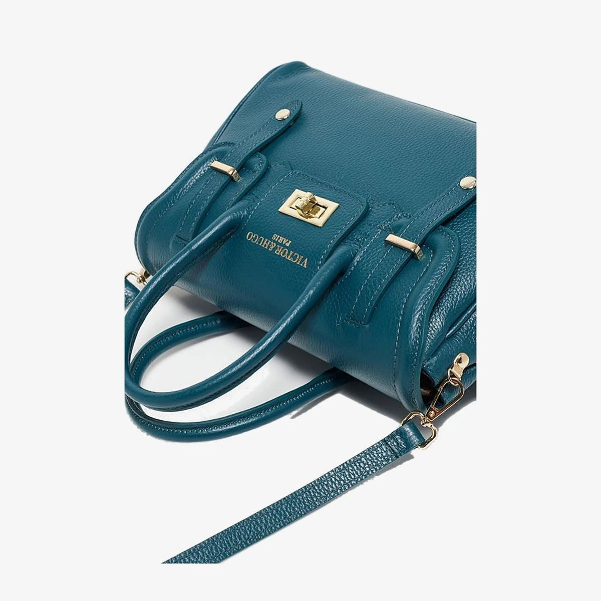 Victor & Hugo Ondine Leather Handbag in Navy