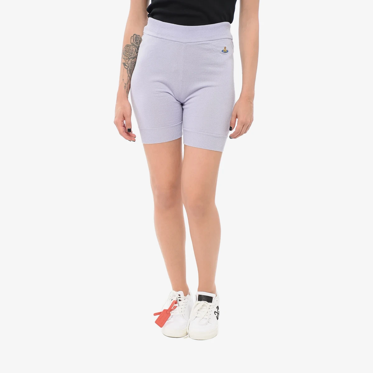 Vivienne Westwood Knit Shorts BEA With Embroidered Logo in Purple